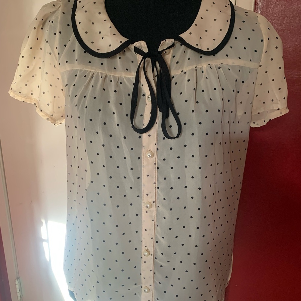 Babydoll Polka Dot Blouse🎀
